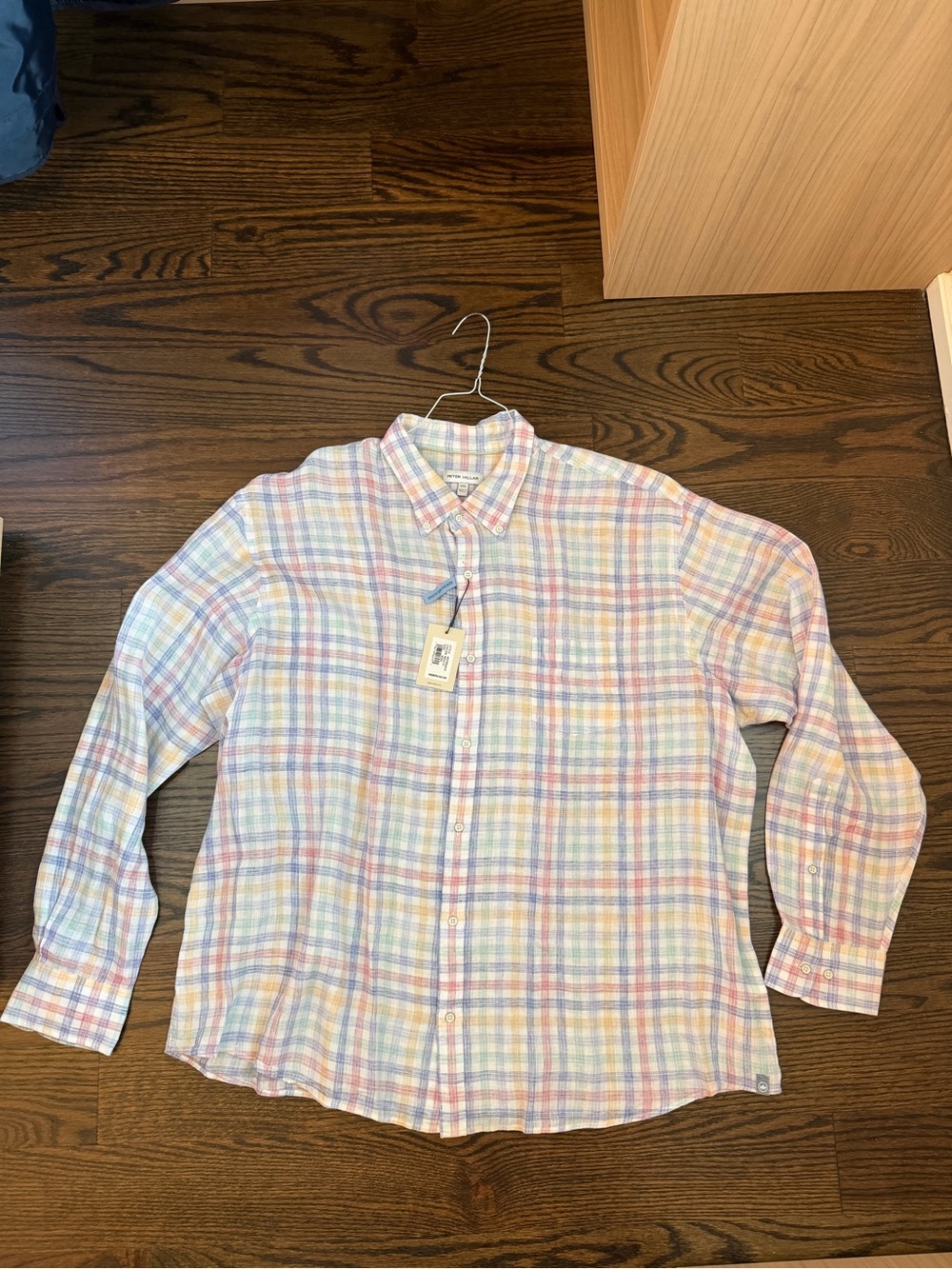 Peter Millar Pastel Plaid Button-Down Shirt - Blue, Pink, Yellow